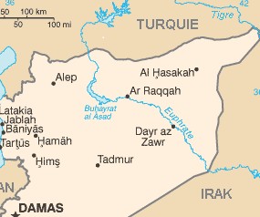 Carte de syrie hassake